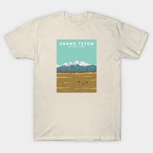 Grand Teton National Park, Wyoming Travel Poster T-Shirt